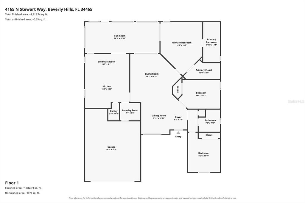 For Sale: $250,000 (3 beds, 2 baths, 2033 Square Feet)