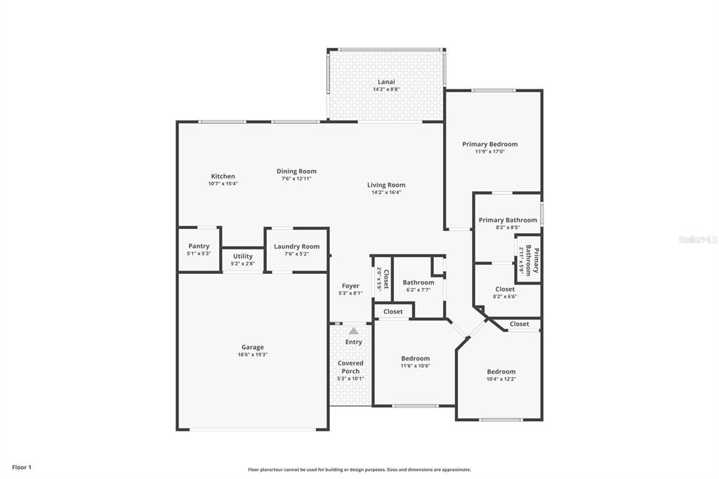 На продажу: $409,000 (3 спален, 2 ванн, 1444 Квадратных фут)