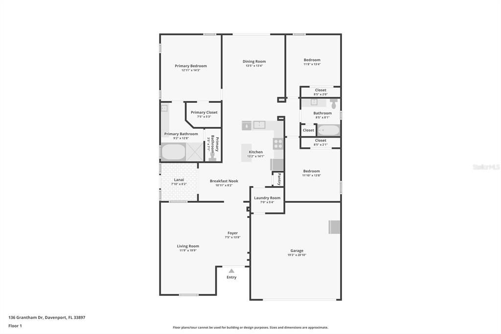 На продажу: $319,900 (3 спален, 2 ванн, 1799 Квадратных фут)