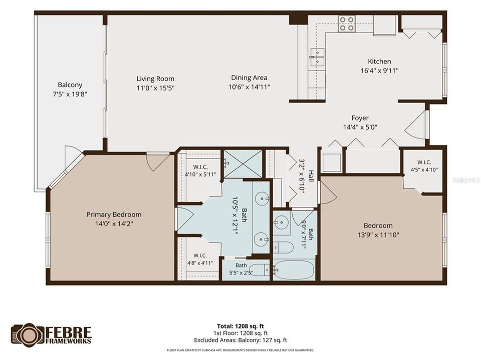 For Sale: $375,000 (2 beds, 2 baths, 1320 Square Feet)