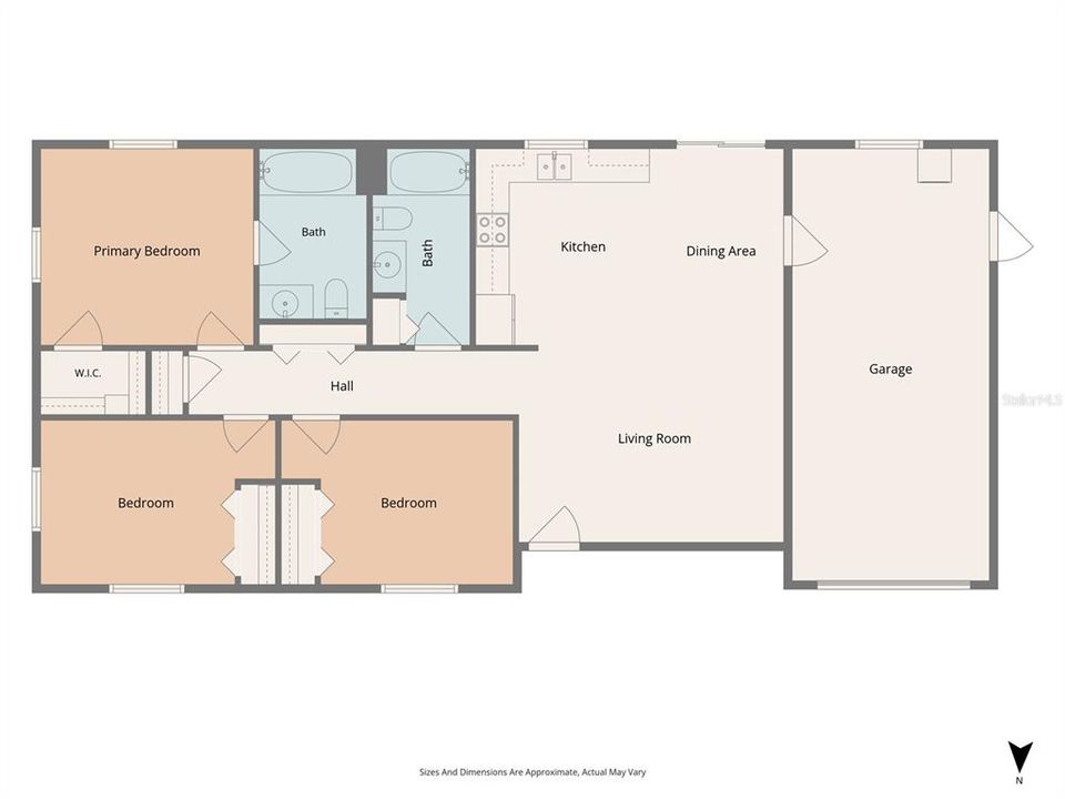 На продажу: $274,900 (3 спален, 2 ванн, 1112 Квадратных фут)