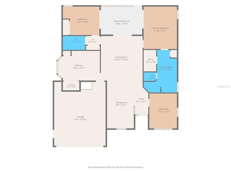 На продажу: $279,900 (2 спален, 2 ванн, 1421 Квадратных фут)