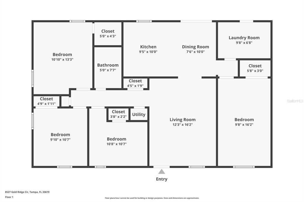 На продажу: $269,000 (4 спален, 1 ванн, 1260 Квадратных фут)