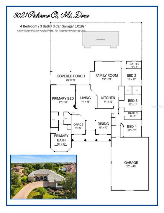 En Venta: $890,000 (4 camas, 3 baños, 3019 Pies cuadrados)