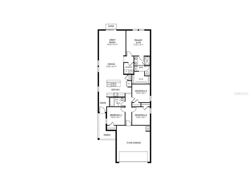 На продажу: $304,990 (4 спален, 2 ванн, 1607 Квадратных фут)