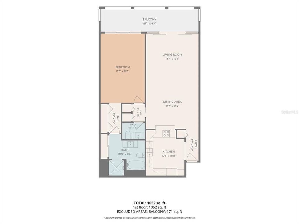 На продажу: $469,500 (1 спален, 1 ванн, 1060 Квадратных фут)