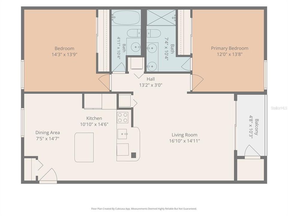 На продажу: $180,000 (2 спален, 2 ванн, 1090 Квадратных фут)