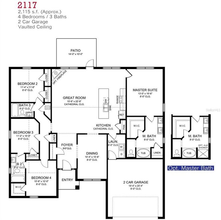 На продажу: $399,950 (4 спален, 3 ванн, 2117 Квадратных фут)