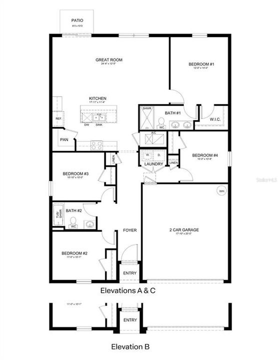 На продажу: $290,000 (4 спален, 2 ванн, 2077 Квадратных фут)