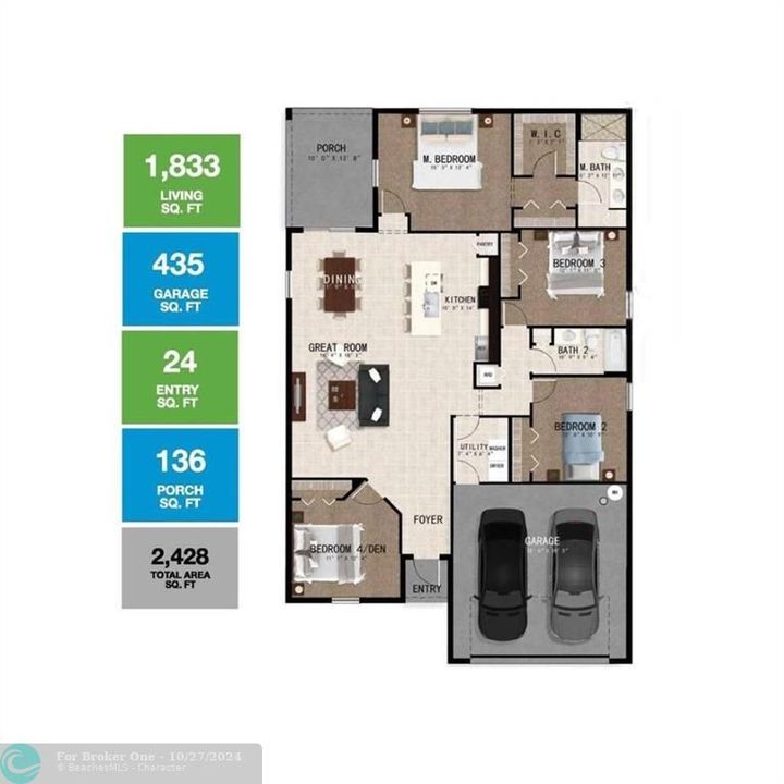 Active With Contract: $415,000 (4 beds, 2 baths, 1833 Square Feet)