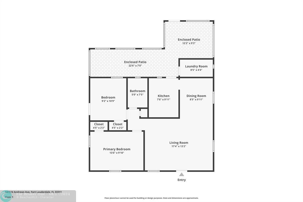 For Sale: $429,000 (2 beds, 1 baths, 870 Square Feet)