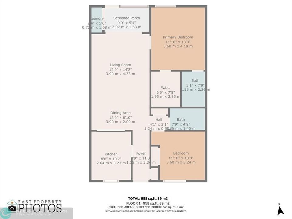 Active With Contract: $309,900 (2 beds, 2 baths, 958 Square Feet)