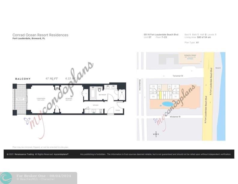 Active With Contract: $480,000 (1 beds, 1 baths, 579 Square Feet)