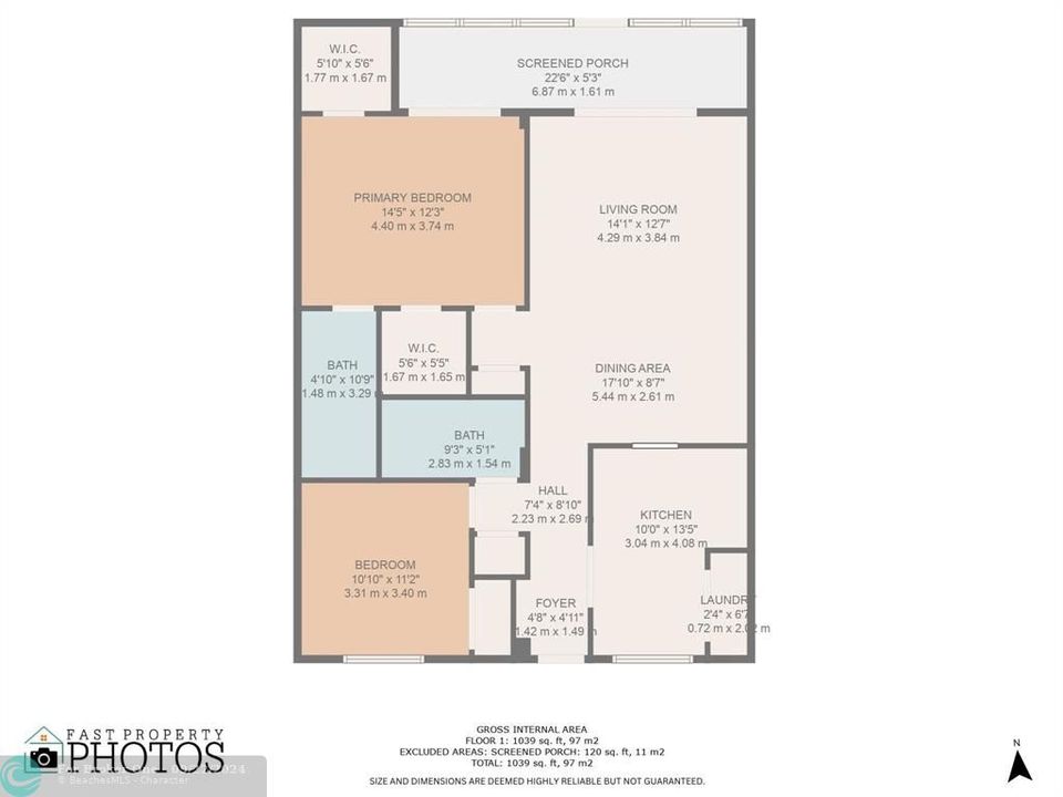 For Sale: $259,000 (2 beds, 2 baths, 1080 Square Feet)