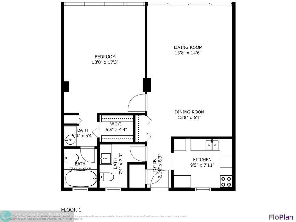 For Rent: $2,150 (1 beds, 1 baths, 815 Square Feet)