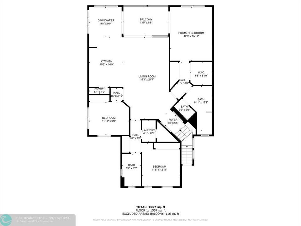 For Rent: $3,990 (3 beds, 2 baths, 1524 Square Feet)