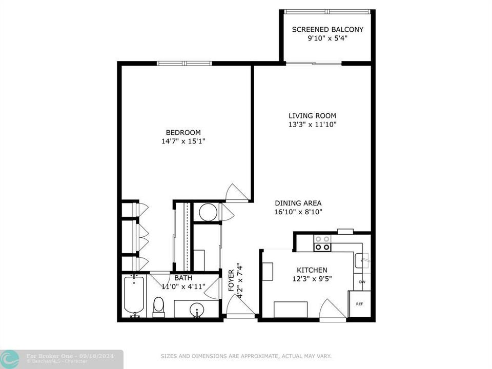 For Sale: $119,900 (1 beds, 1 baths, 812 Square Feet)