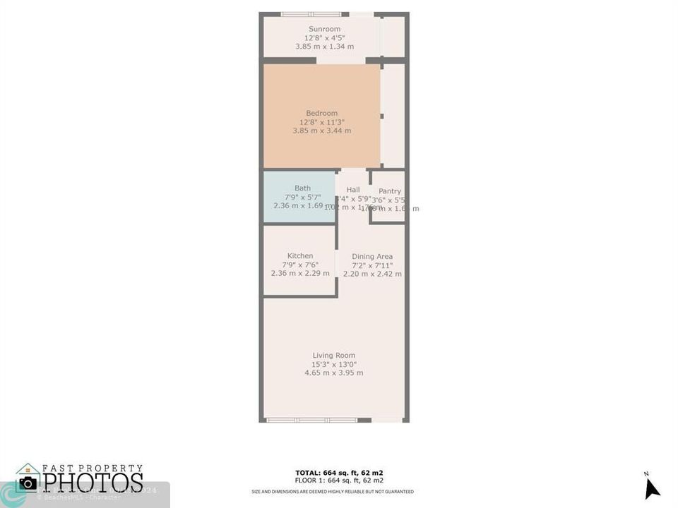 For Sale: $90,000 (1 beds, 1 baths, 651 Square Feet)