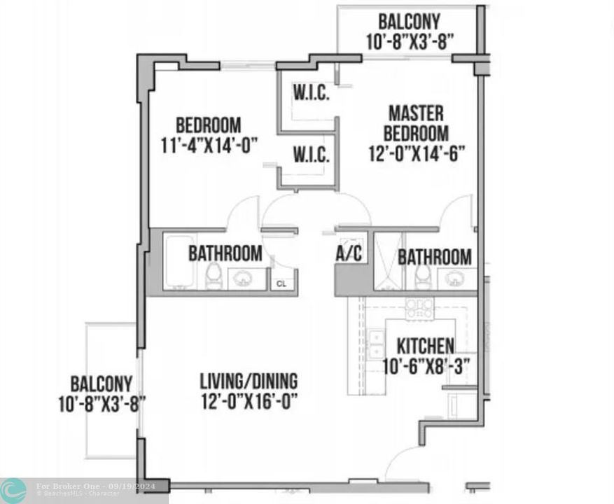 For Rent: $3,051 (2 beds, 2 baths, 1175 Square Feet)