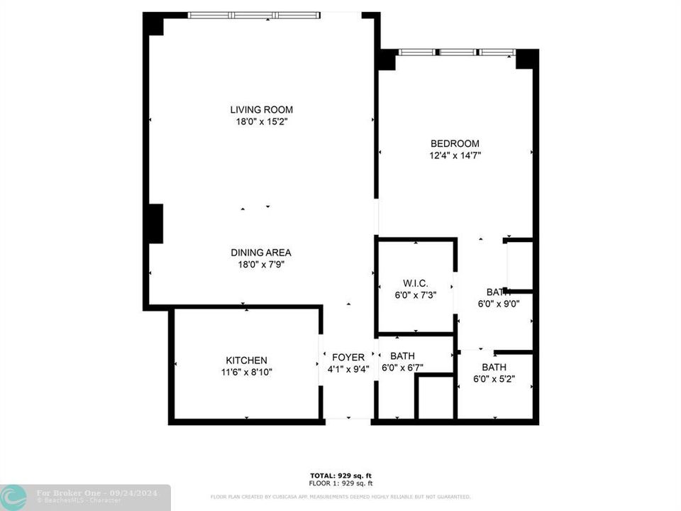 For Rent: $1,850 (1 beds, 1 baths, 900 Square Feet)