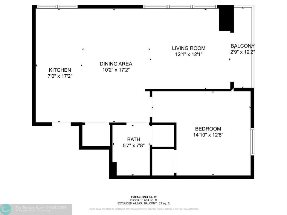 For Sale: $435,000 (2 beds, 1 baths, 736 Square Feet)