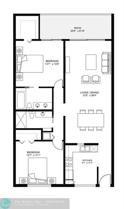 На продажу: $145,000 (2 спален, 2 ванн, 1162 Квадратных фут)