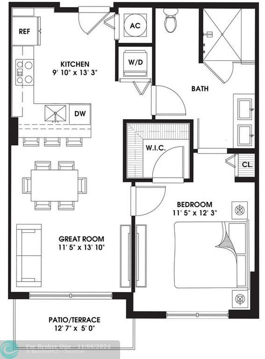 For Rent: $2,096 (1 beds, 1 baths, 695 Square Feet)