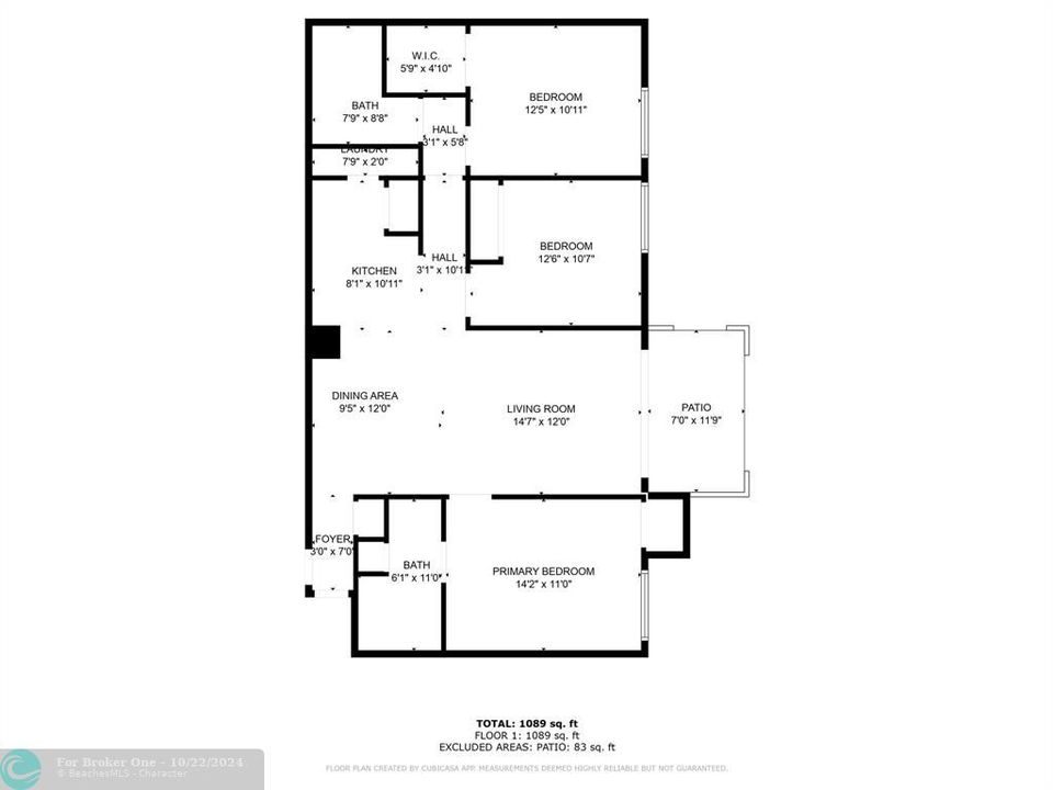 For Sale: $320,000 (3 beds, 2 baths, 1125 Square Feet)