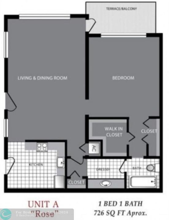 For Rent: $2,014 (1 beds, 1 baths, 726 Square Feet)