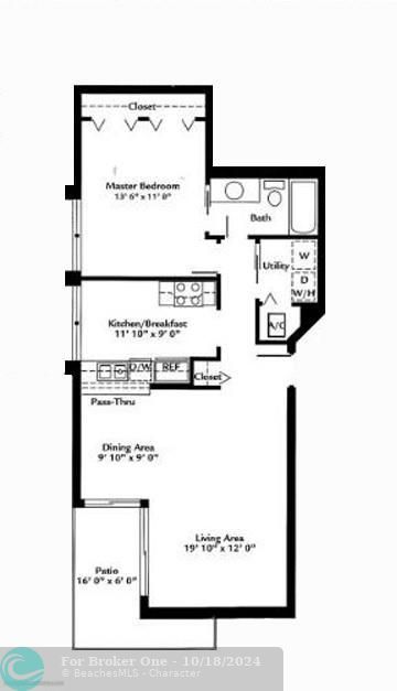 For Rent: $1,900 (1 beds, 1 baths, 731 Square Feet)