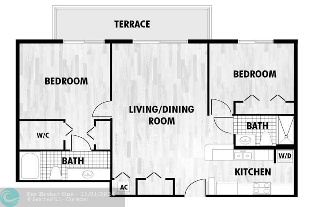 В аренду: $3,295 (2 спален, 2 ванн, 982 Квадратных фут)