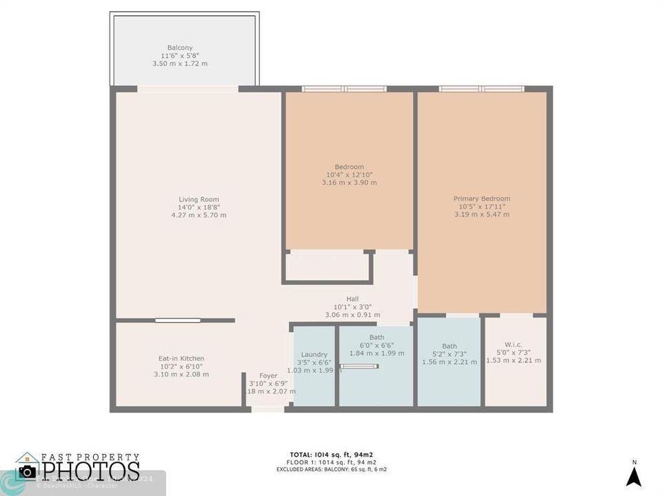 For Sale: $400,000 (2 beds, 2 baths, 1014 Square Feet)