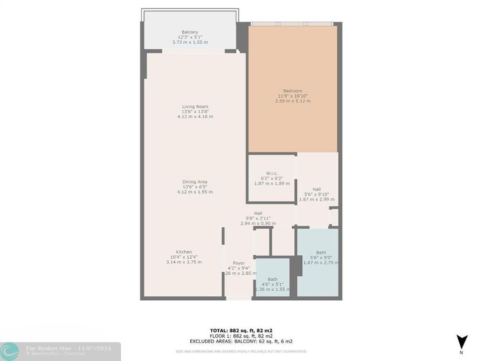 For Sale: $270,000 (1 beds, 1 baths, 865 Square Feet)