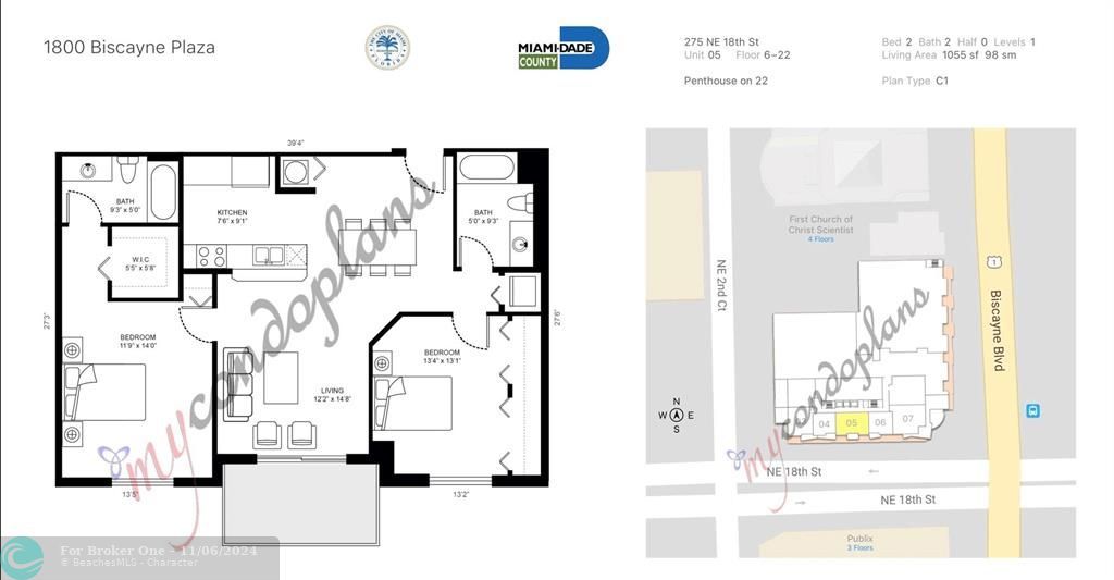 En Venta: $477,000 (2 camas, 2 baños, 1057 Pies cuadrados)