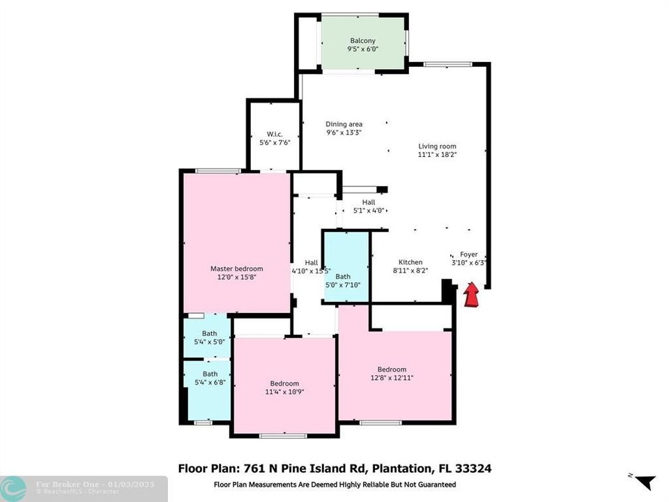 For Rent: $2,500 (3 beds, 2 baths, 1406 Square Feet)