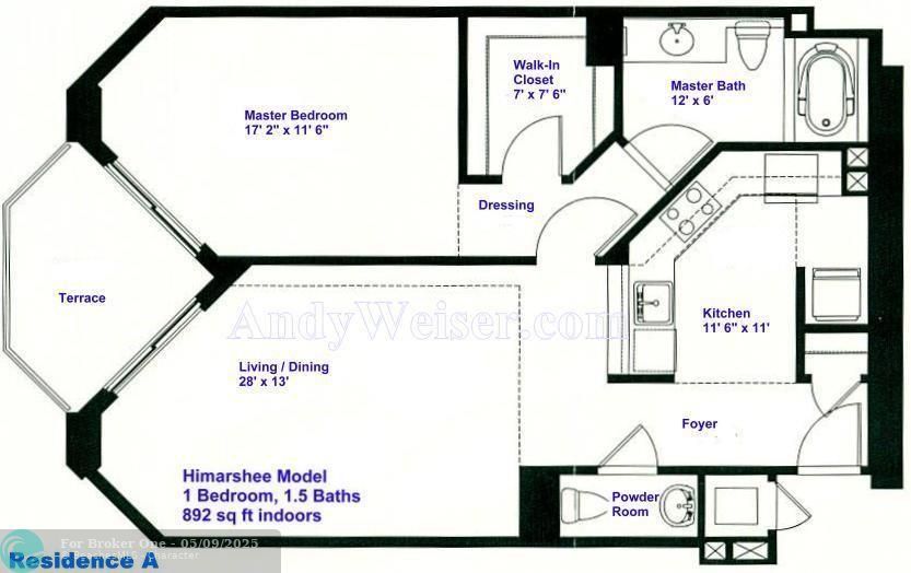 For Rent: $2,800 (1 beds, 1 baths, 900 Square Feet)