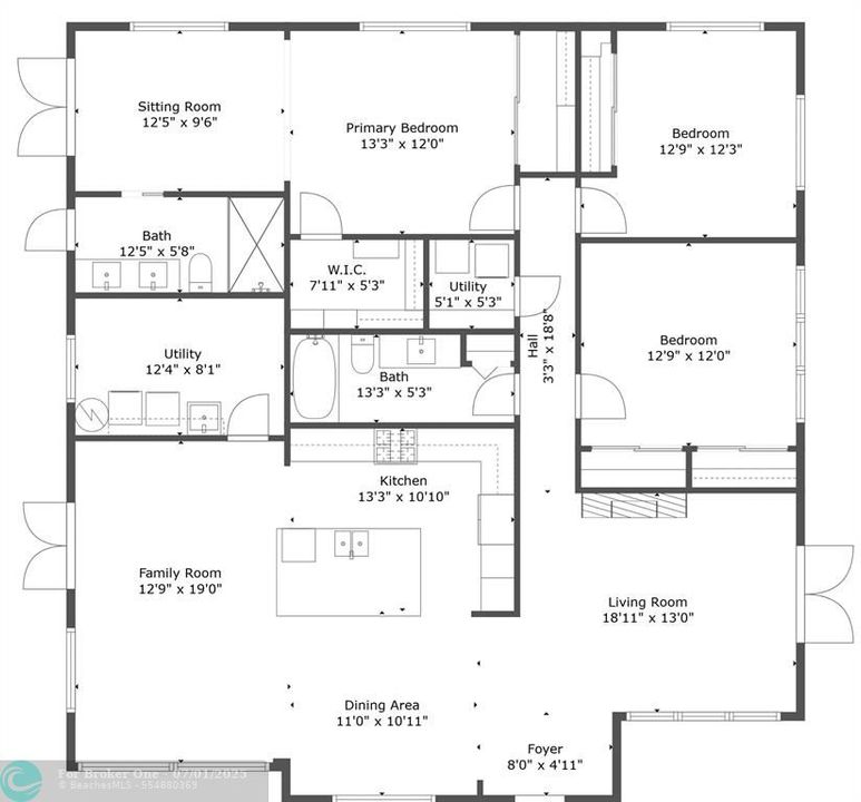 For Sale: $1,485,000 (3 beds, 2 baths, 1958 Square Feet)