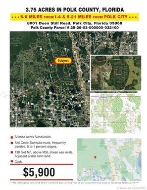 8001 DEEN STILL ROAD, Other City - In The State Of Florida FL 33868